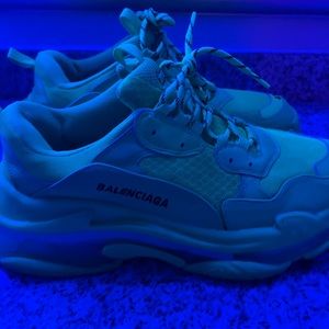 Balenciaga triple S clear sole (fluorescent green)